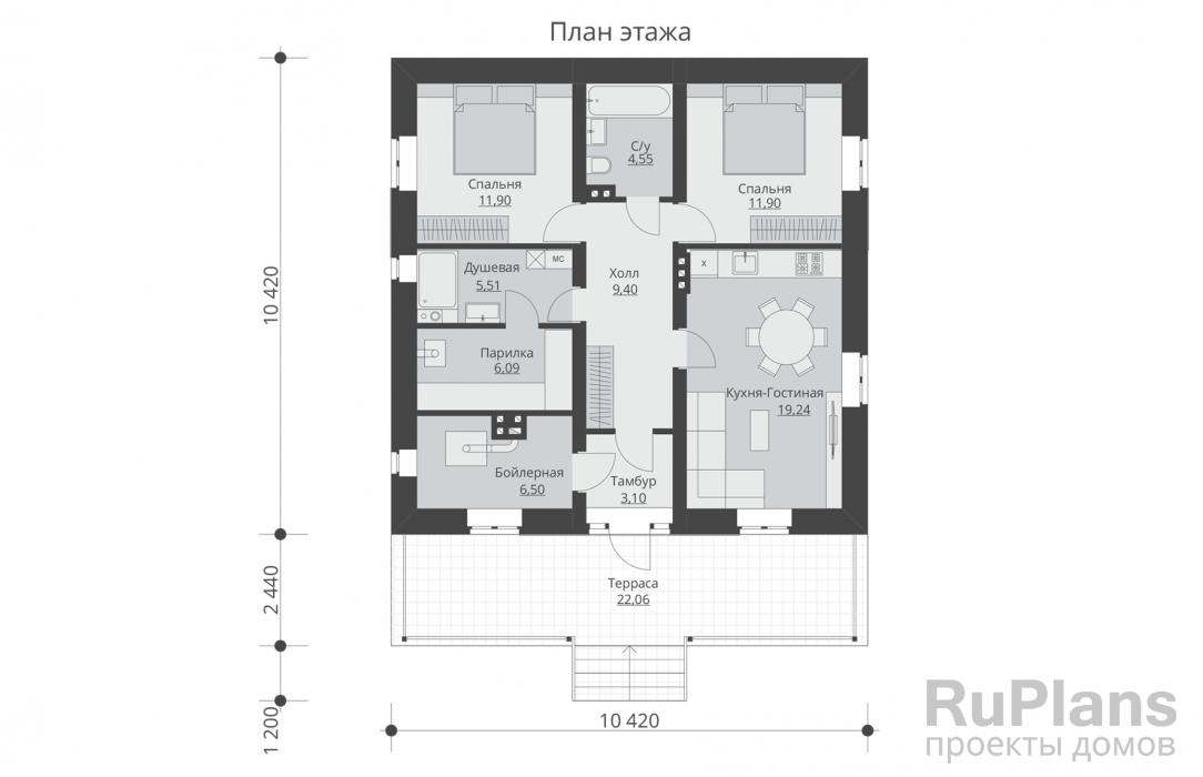 Дом 50 кв м проекты одноэтажных домов из газобетона